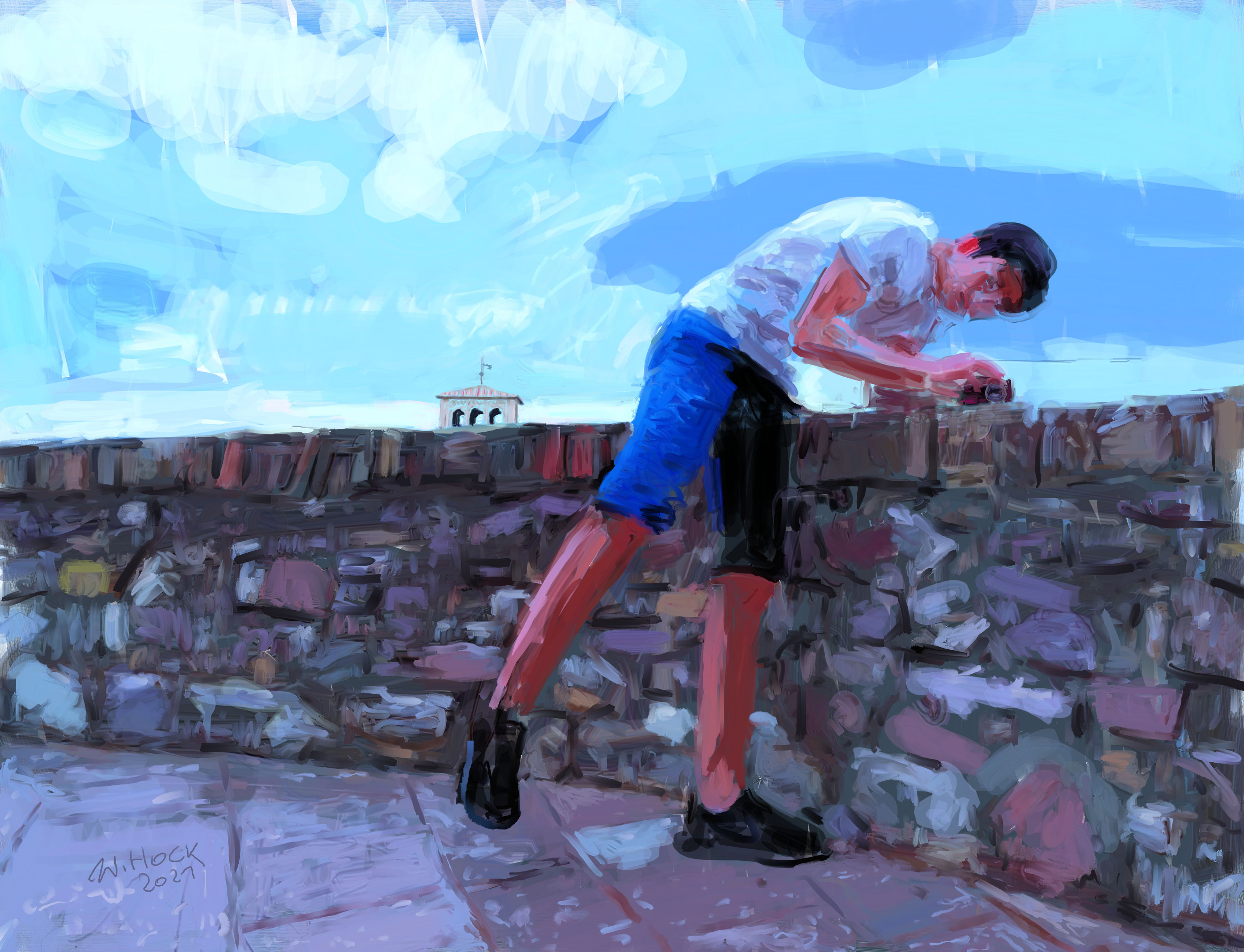 Taking pictures 2021   Handmade digital painting on canvas 170 x 130 cm (205 megapixels)