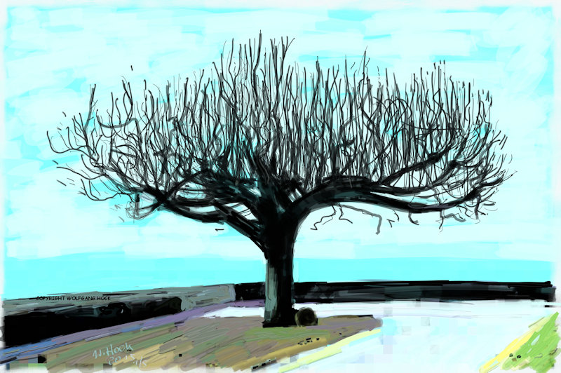 Tree I - Baum I - 2015   Handmade digital painting on canvas 150 x 100 cm (138 megapixel)