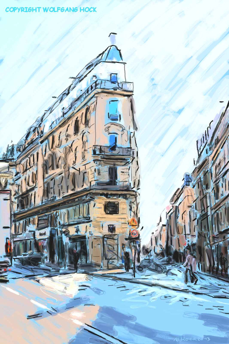 Rue Lafayette 2013   Inkjet printed computer painting on canvas, edition of 5 90 x 135 cm (75 megapixel)