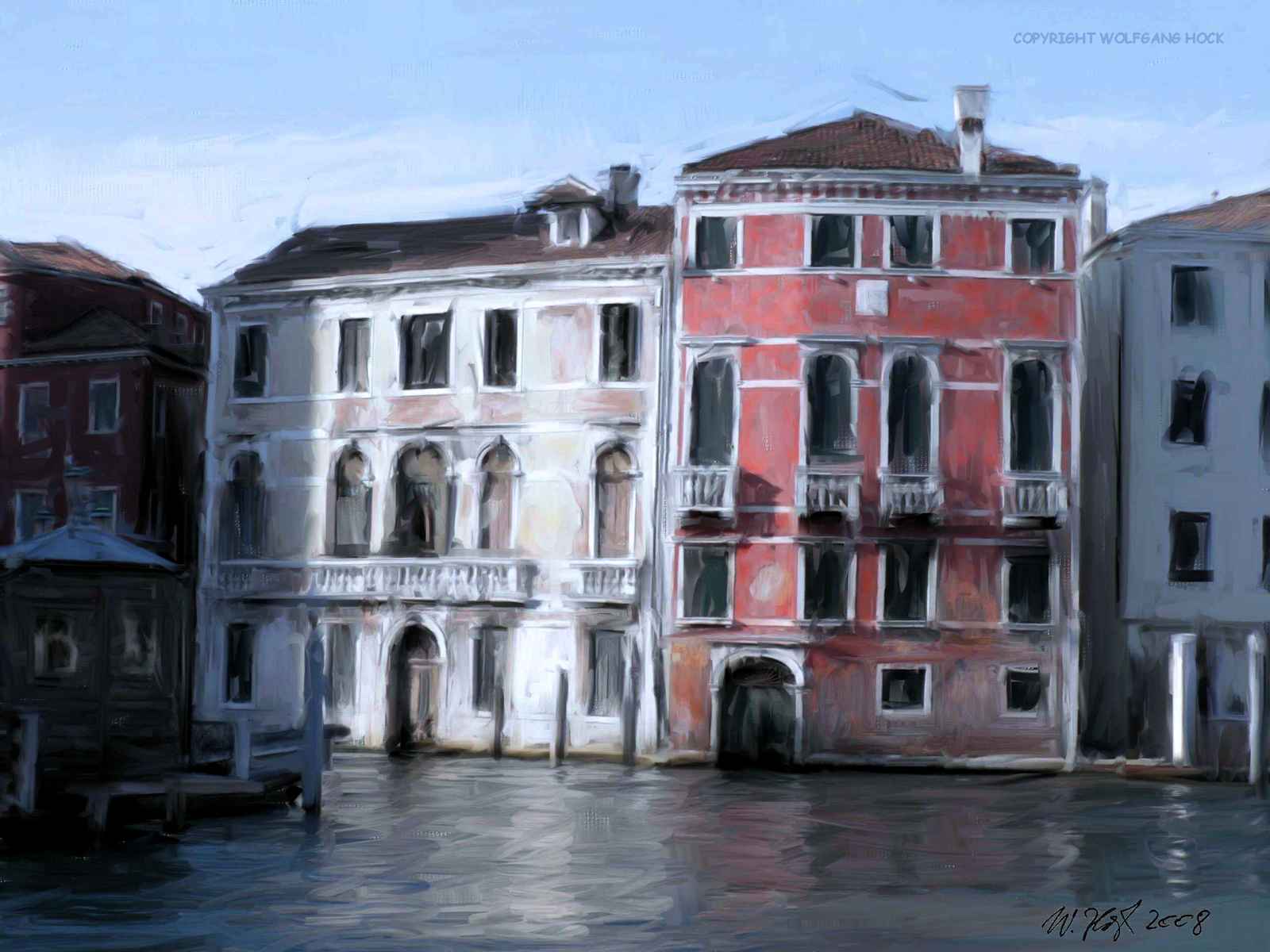 At the Canal grande 2008   Inkjet printed computer painting on paper, edition of 5 53 x 40 cm (5 megapixel)
